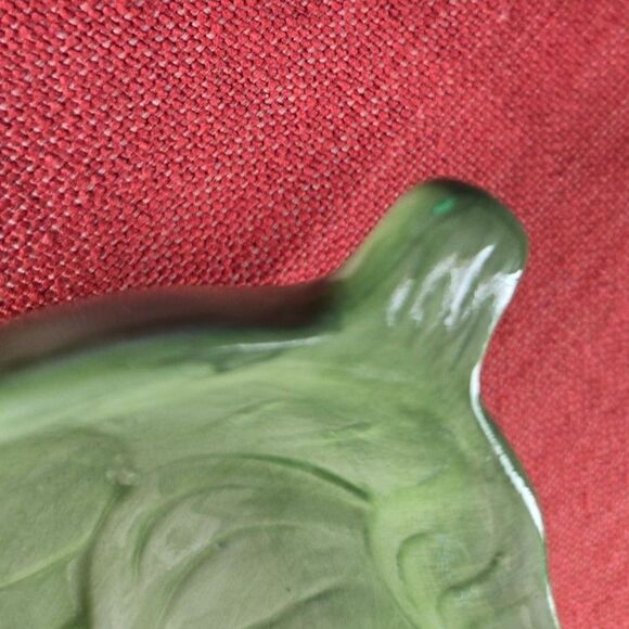 Handmade Pottery Piece - Artichoke Shaped Trinket/Jewelry/Catch-All Plate - Picture 3 of 3